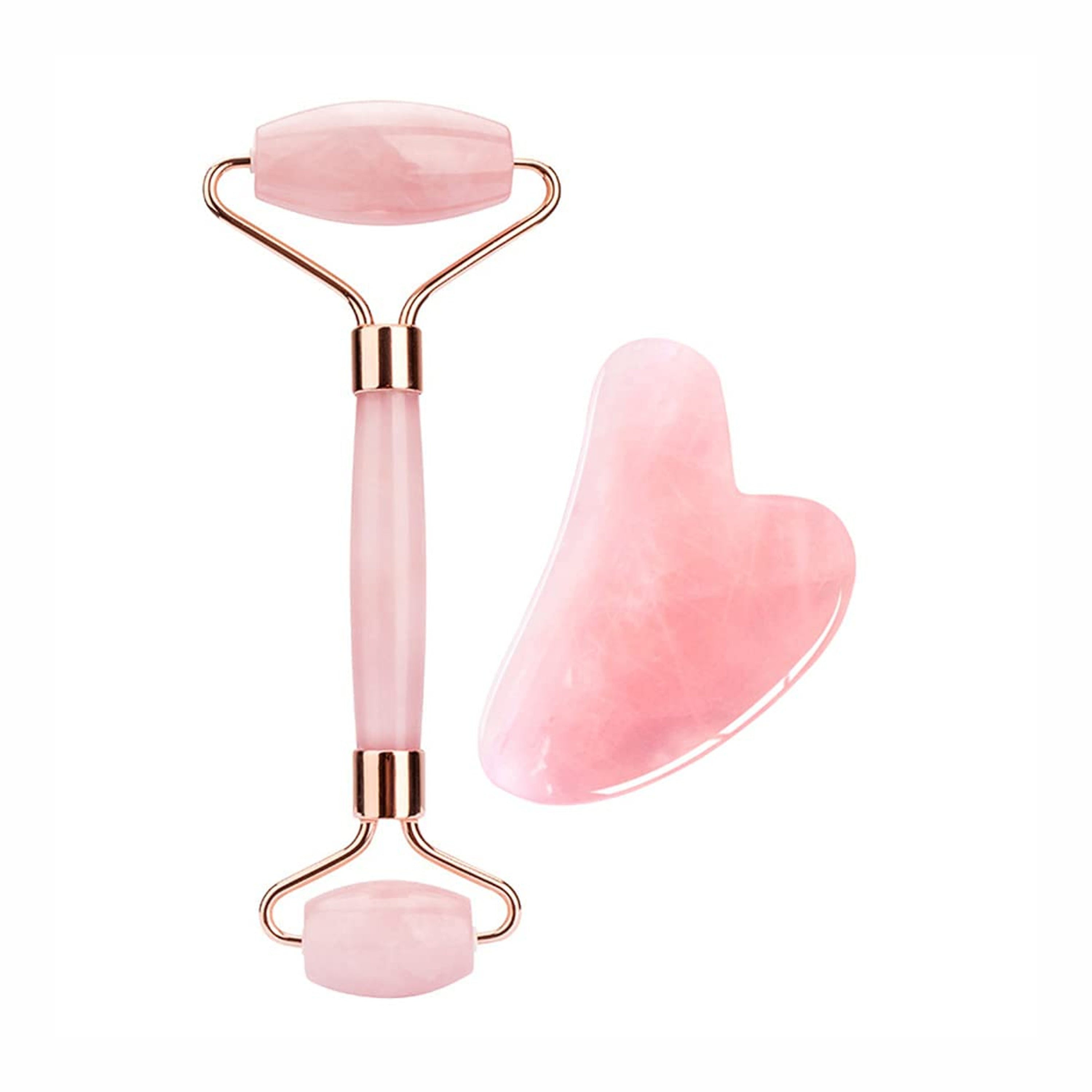 Rose Quartz Roller & Gua Sha Set