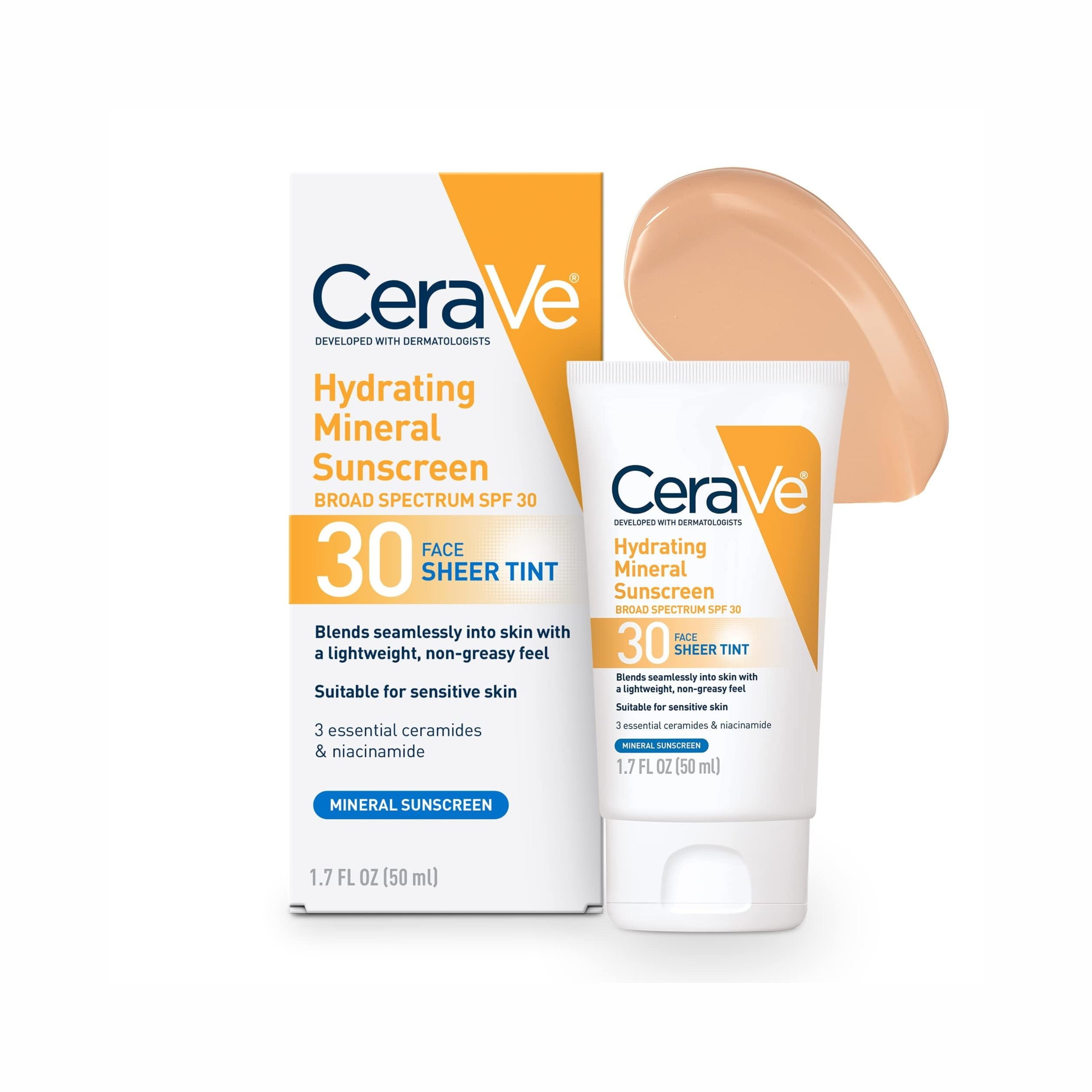 Cerave Hydrating Mineral Sunscreen SPF 30 Face Sheer Tint