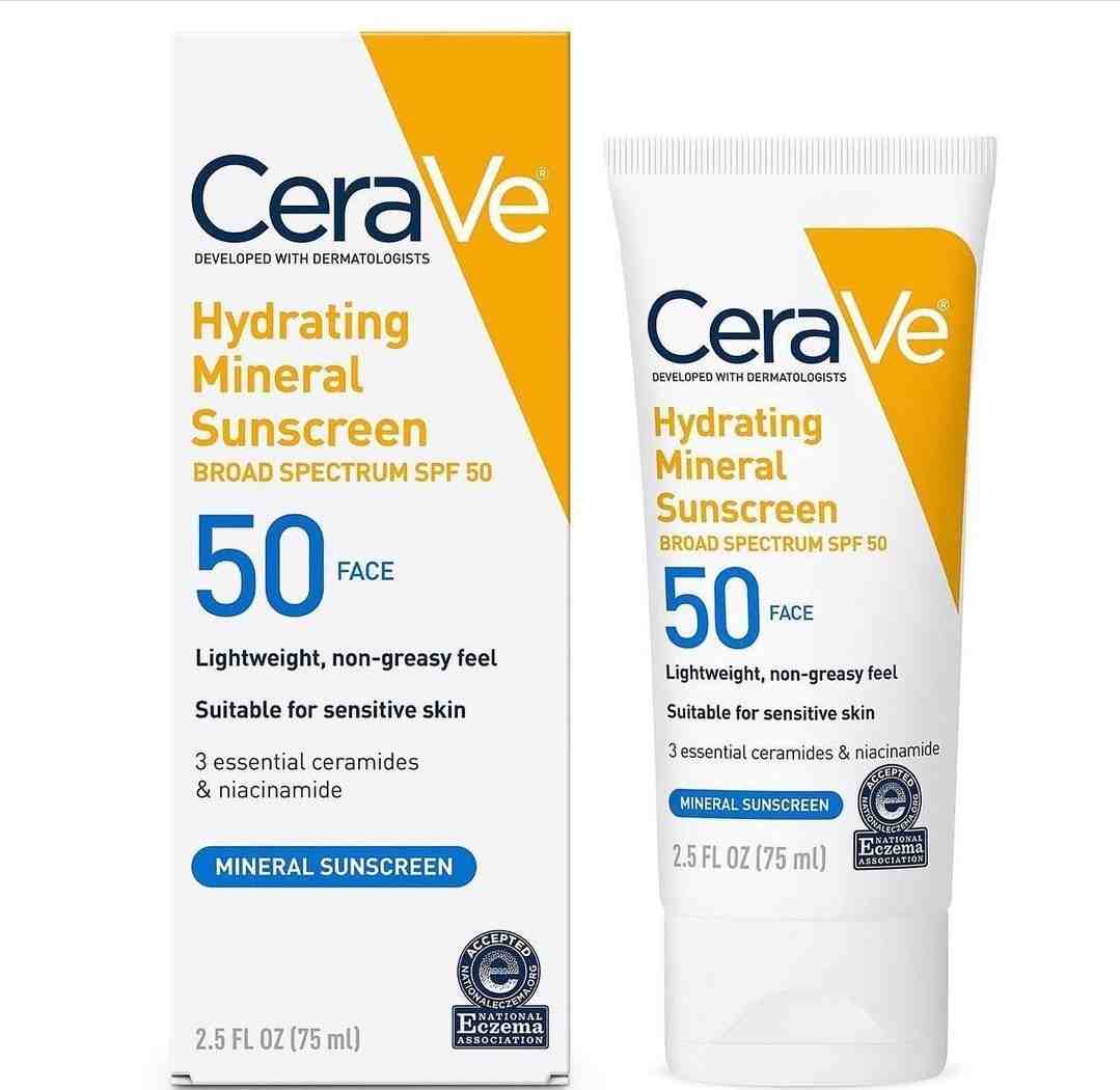 CeraVe Hydrating Mineral Face Sunscreen SPF 50 75ml